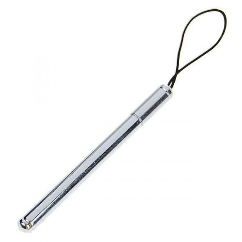 Mini Stylus s popruhem pro iPhone, iPod (stříbrný)