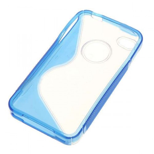Ochranné protisklzové púzdro pre iPhone 4 - modré