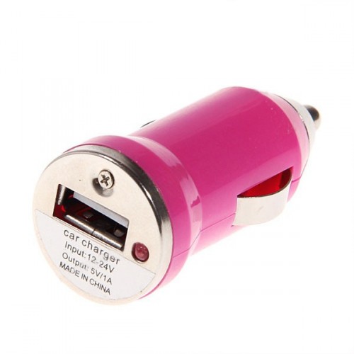 USB napájací adaptér autonabíjačka (červená)