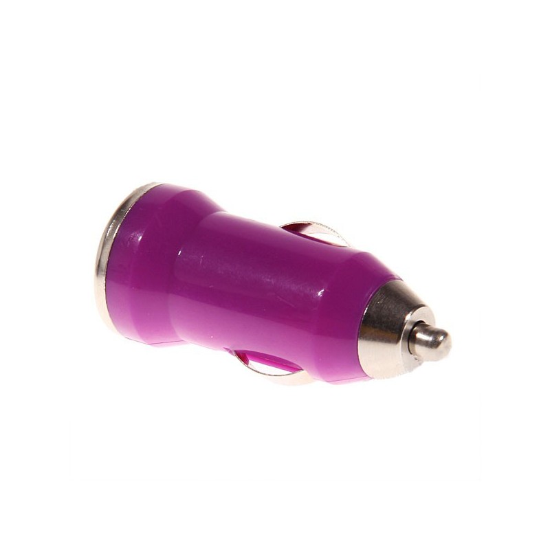 USB napájací adaptér autonabíjačka (fialová)