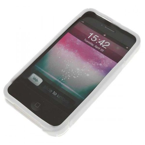 Ochranné protisklzové púzdro pre iPhone 4 - biele