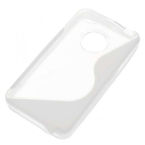 Ochranné protisklzové púzdro pre iPhone 4 - biele