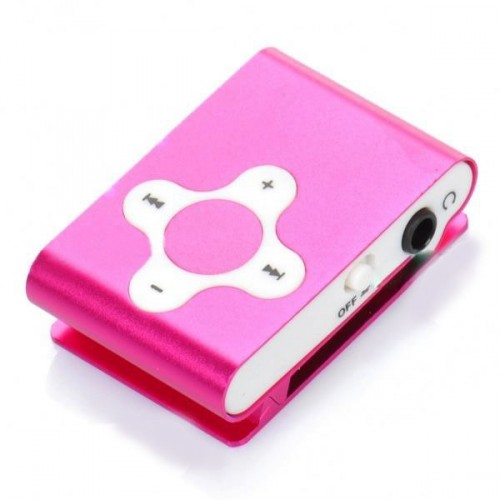 MP3 prehrávač s Micro SD - tmavo rúžový