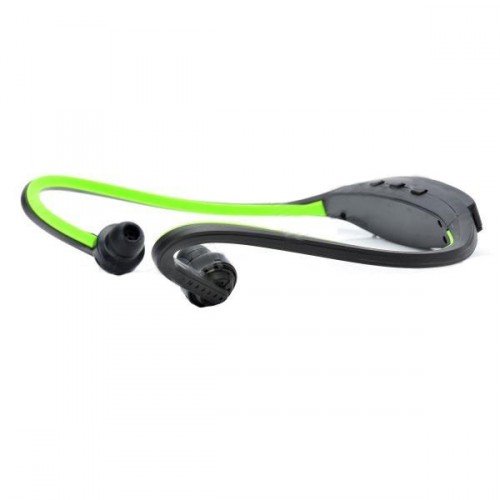 Športový MP3 player - sluchátka zeleno-čierne