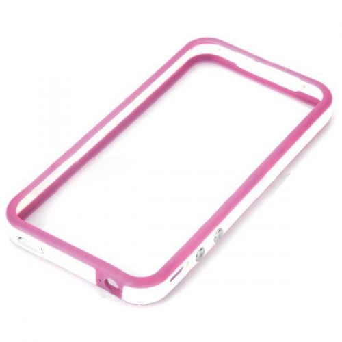 Ochranný rám tmavo rúžový pre iPhone 4S