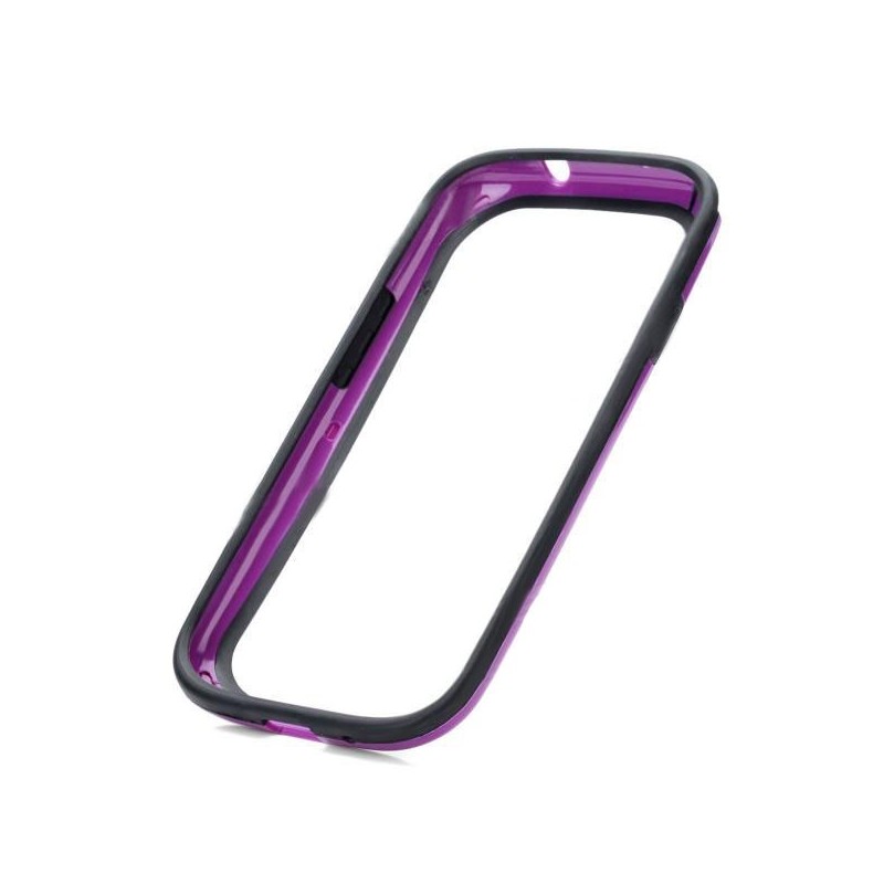 Ochranný rám silikón+plast pre Samsung i9300 Galaxy S III čierno-fialový