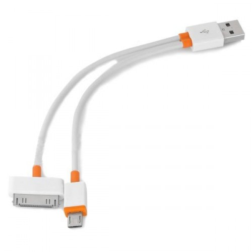 Y-kabel z USB na 8-pin/30-pin - bílý