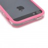 Ochranný silikonový rám pro iPhone 5 - tmavě růžová