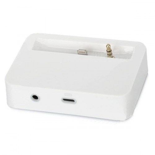 Dokovací stanice pro iPhone 5 s 3.5mm jackem - bílá