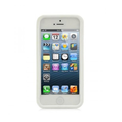 Ochranné silikonové pouzdro pro iPhone 5 - bílé