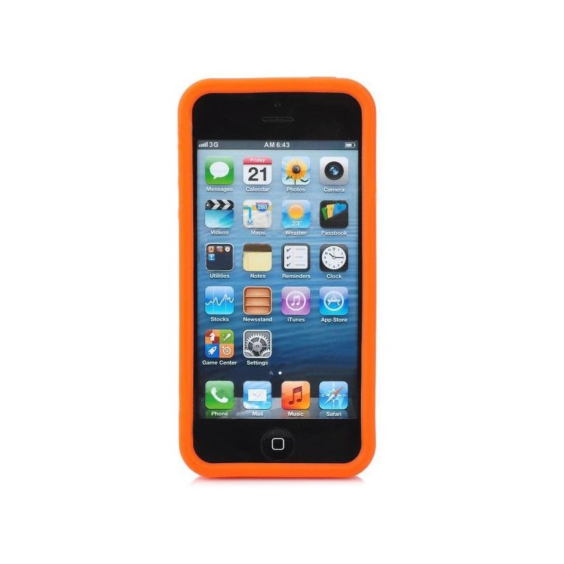 Ochranné silikonové pouzdro pro iPhone 5 - oranžové