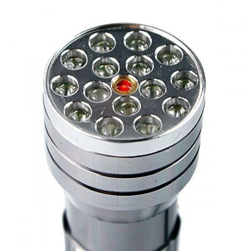 3v1 10 bílých LED, 5 UV LED + Laser svítidlo