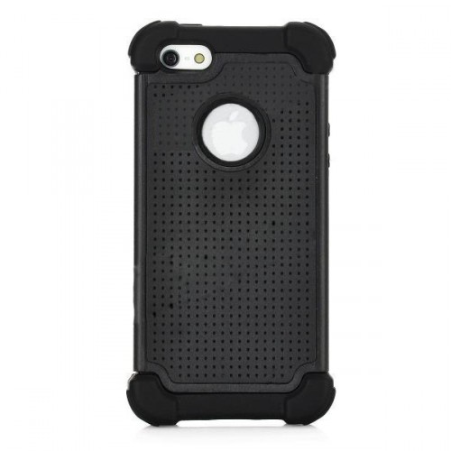 Ochranné pouzdro silikon / plast pro iPhone 5 černé