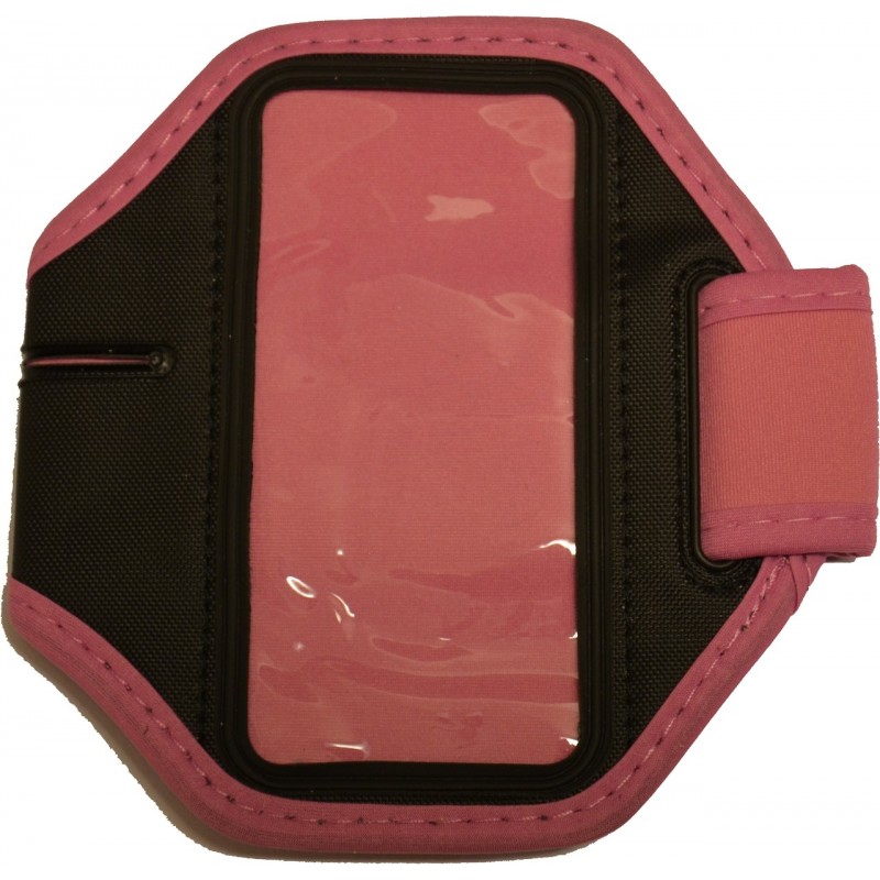 Ružové športové púzdro na ruku pre iPhone 5 / iPhone 4 4S s dierou na slúchadlá