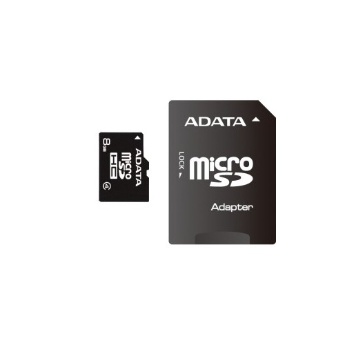 8GB microSDHC karta A-DATA class 4 + adaptér