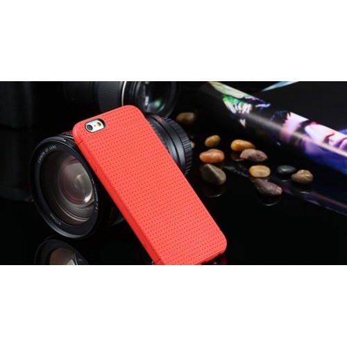 Červený silikónový zadný kryt pre iPhone 6/6S