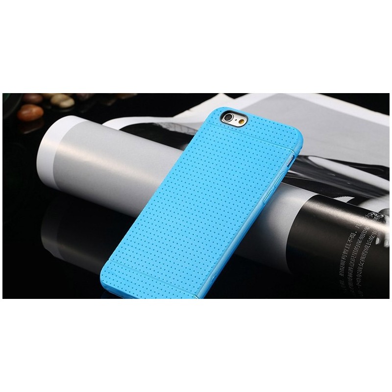 Modrý silikónový zadný kryt pre iPhone 6 Plus