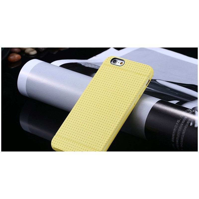Žltý silikónový zadný kryt pre iPhone 6/6S
