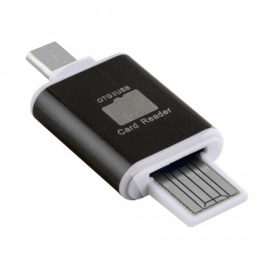 USB 2.0 OTG adaptér / čtečka microSD - černý