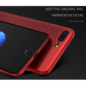 iPhone X zadný MESH kryt červený