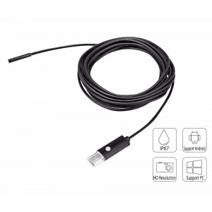 2m / 8mm USB endoskop pro PC a Android USB / microUSB