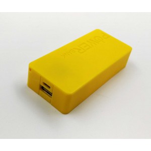 USB Power Banka na 2x 18650 baterie žlutá