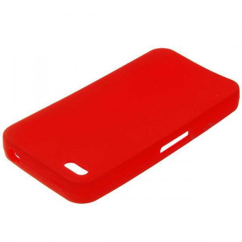 Ochranné silikónové puzdro pre iPhone 4 - červené