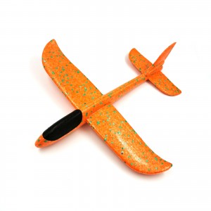 Polystyrénové hádzacie lietadlo 37cm oranžové