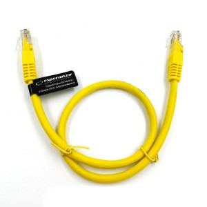EB281Y UTP CAT 6 patchcord kábel 0,5m žltý Esperanza