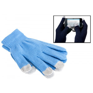 Modré dotykové rukavice