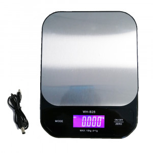 WeiHeng WH-B28 USB kuchynská vodeodolná váha do 10kg / 1g