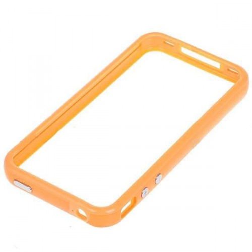 Štýlový Ochranný rám pre iPhone 4 - oranžový