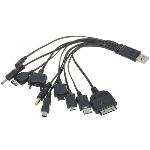 10 v 1 USB napájací kábel pre iPod/PSP/Mobilné telefóny
