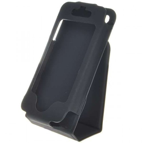 Ochranné puzdro pre iPhone 4 syntetická koža - čierna